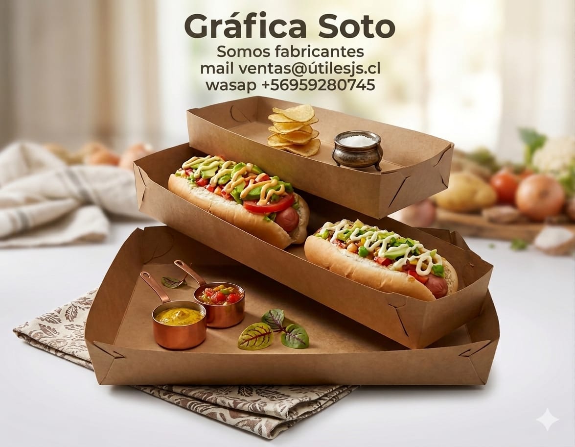 Cajas completero con completos chilenos